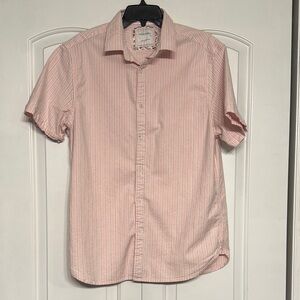 Denim & Flower Light Pink Striped Button Down Shirt